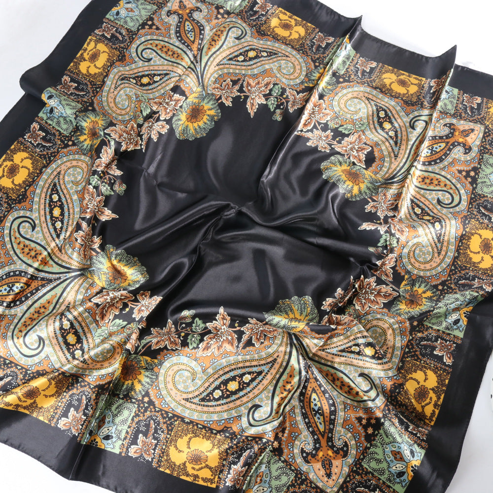 Cloud Print Square Scarf – Headscarf, 90 × 90 cm, 12 Colors