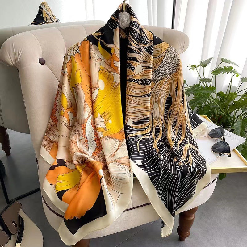 Exotic Print Square Scarf – Large 110 × 110 cm, 26 Designs