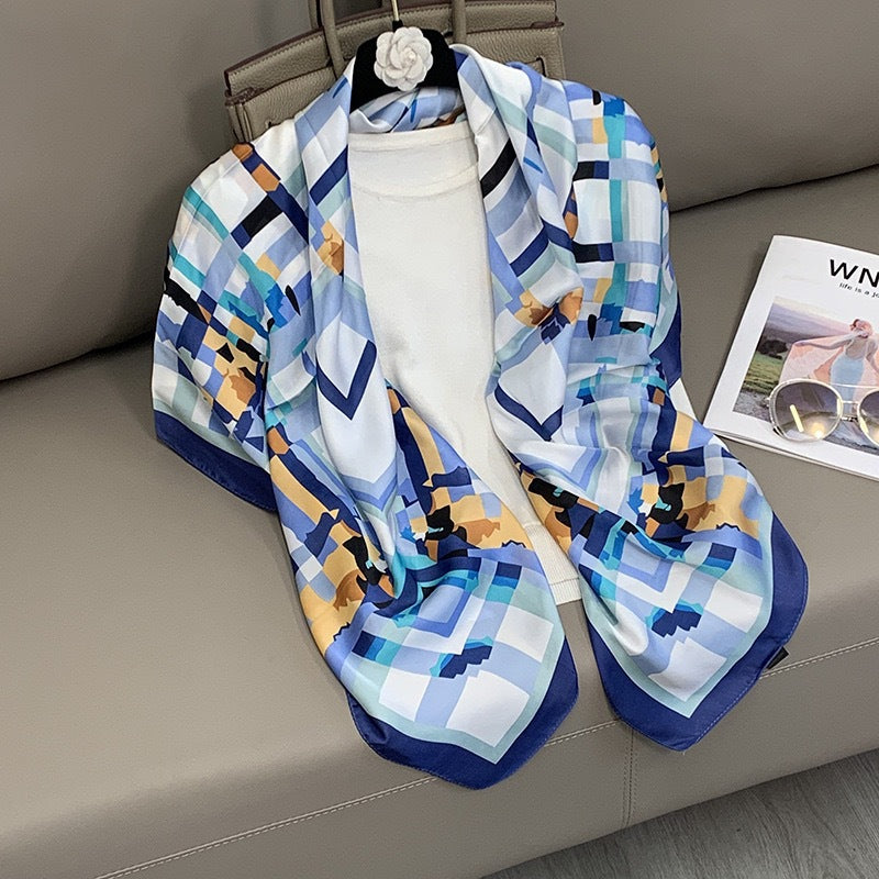 Exotic Print Square Scarf – Large 110 × 110 cm, 26 Designs