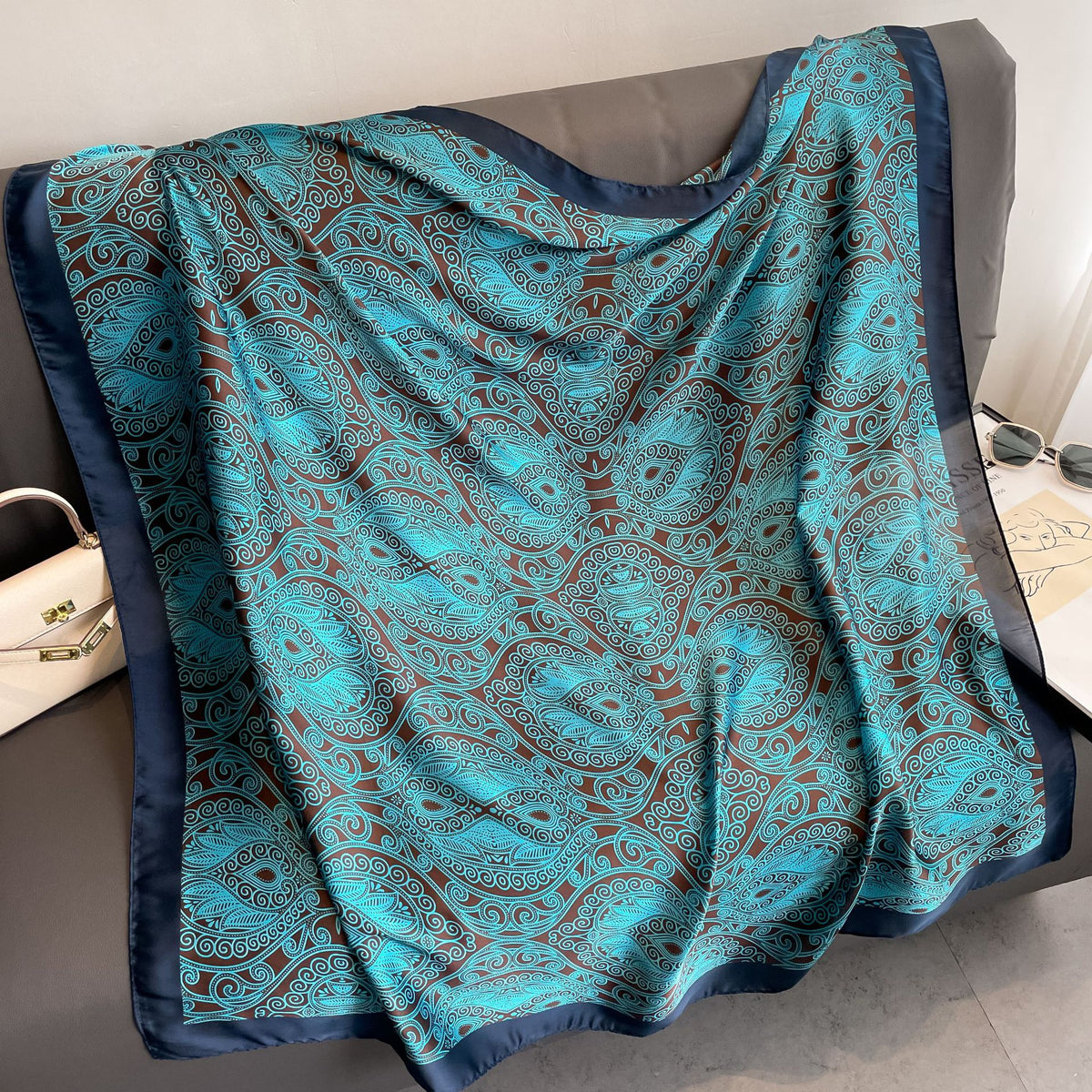 Exotic Print Square Scarf – Large 110 × 110 cm, 26 Designs