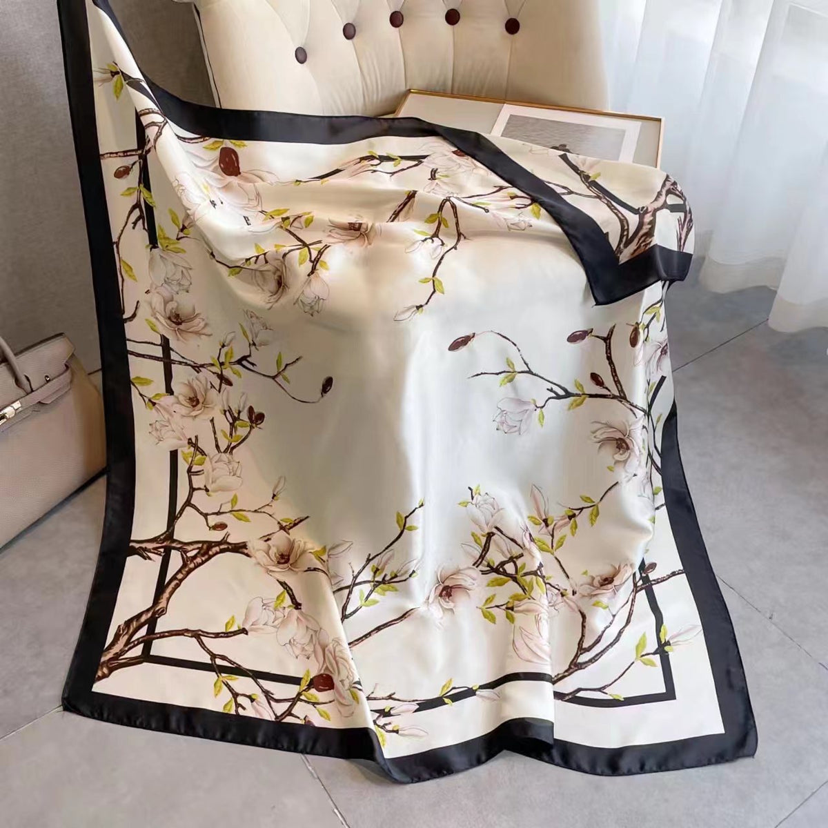 Exotic Print Square Scarf – Large 110 × 110 cm, 26 Designs