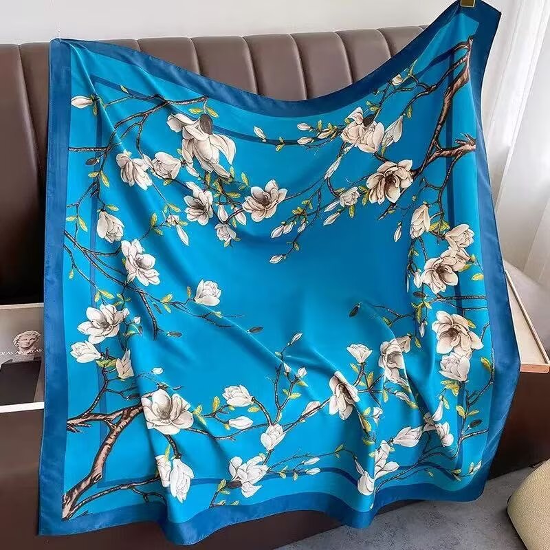 Exotic Print Square Scarf – Large 110 × 110 cm, 26 Designs