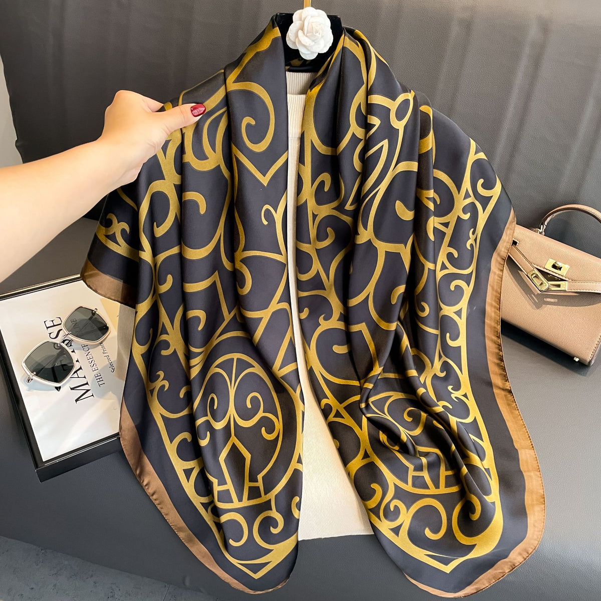 Exotic Print Square Scarf – Large 110 × 110 cm, 26 Designs
