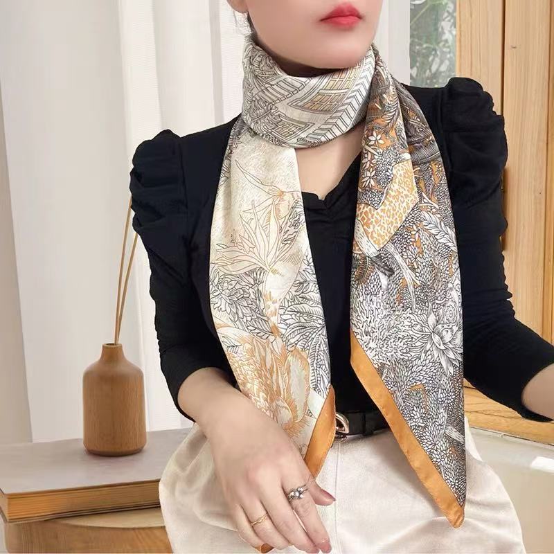 Exotic Print Square Scarf – Large 110 × 110 cm, 26 Designs