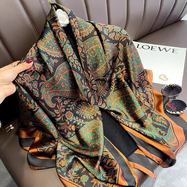 Exotic Print Square Scarf – Large 110 × 110 cm, 26 Designs