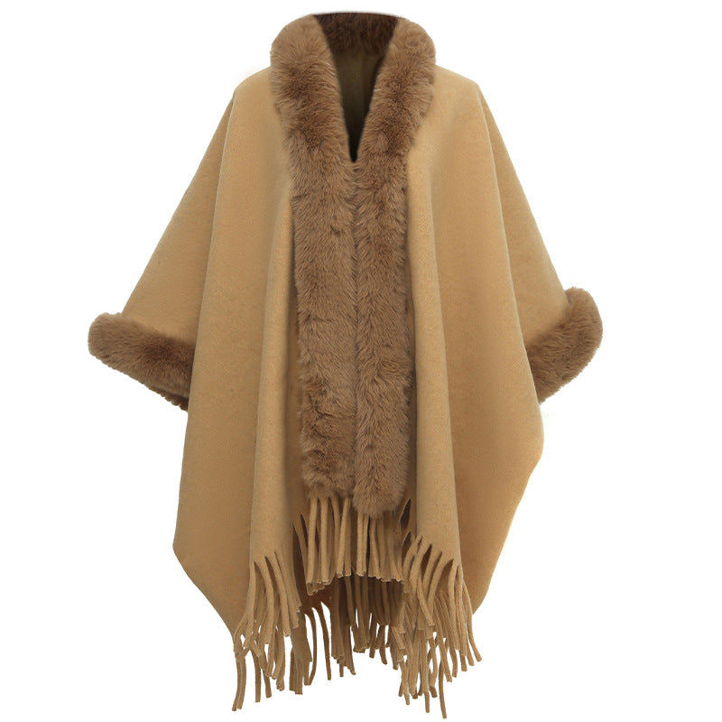 Knit Tassel Scarf Shawl – Plaid, Leopard & Solid Patterns, 110 × 150 cm