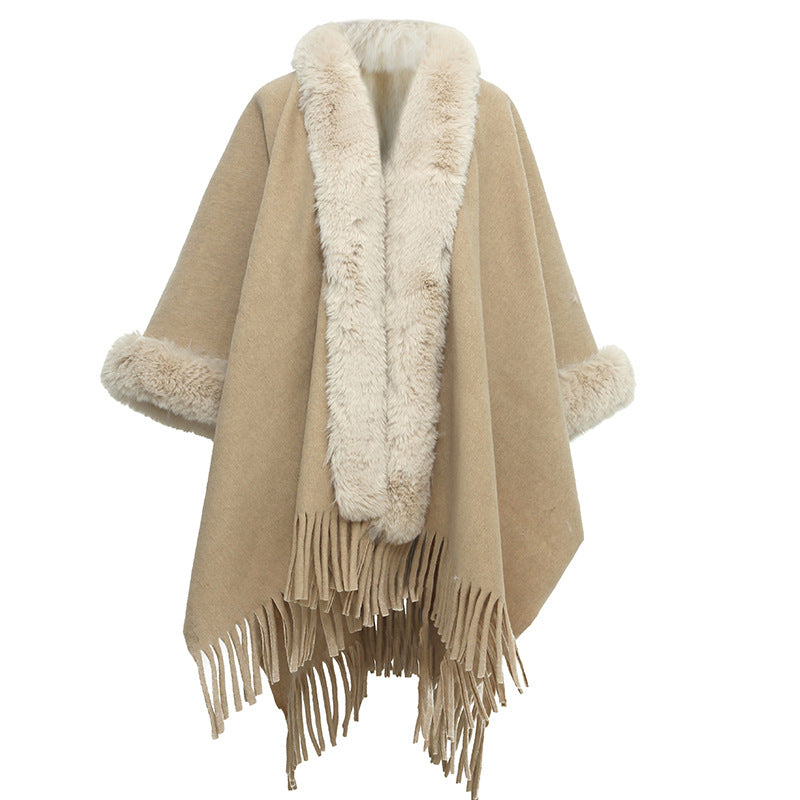 Knit Tassel Scarf Shawl – Plaid, Leopard & Solid Patterns, 110 × 150 cm