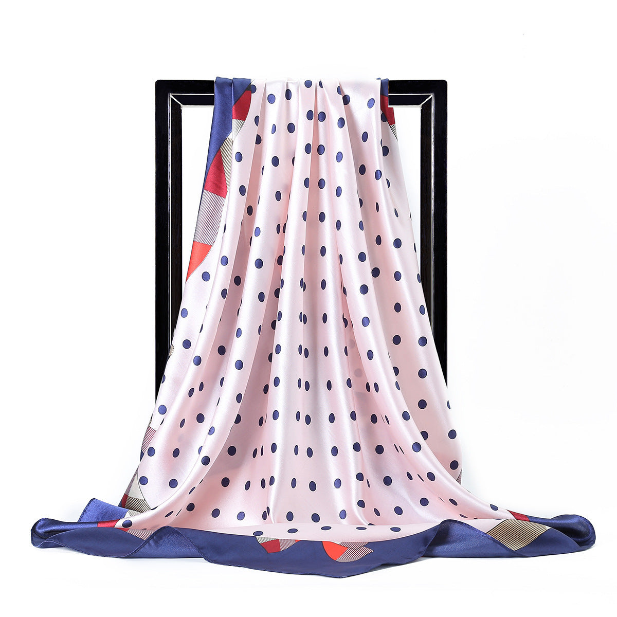 Retro Print Satin Square Scarf – Headscarf, 90 × 90 cm, 24 Designs