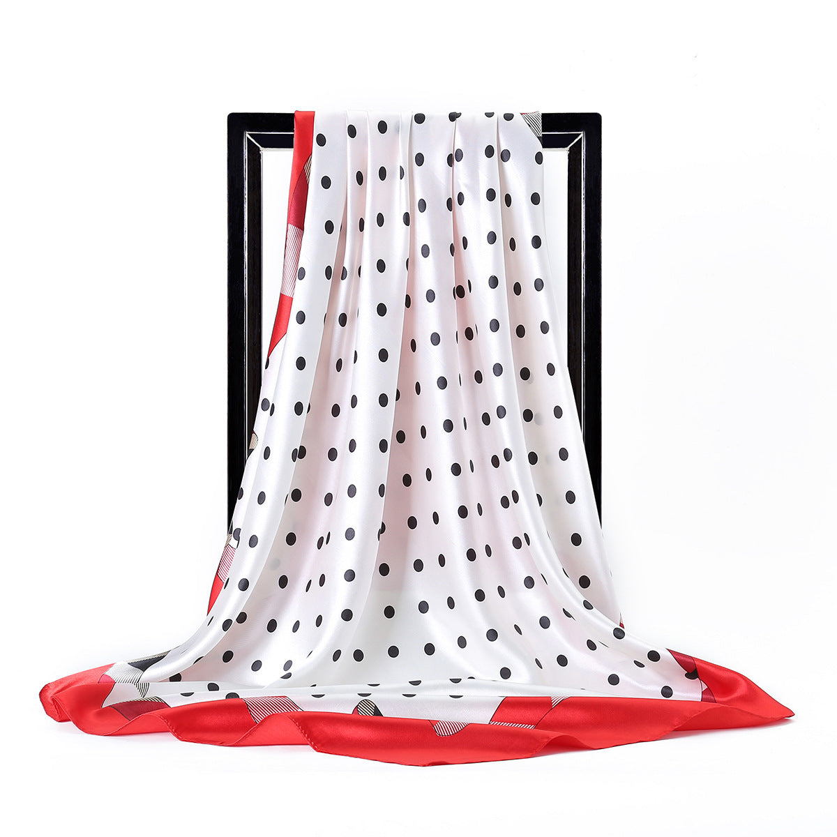 Retro Print Satin Square Scarf – Headscarf, 90 × 90 cm, 24 Designs
