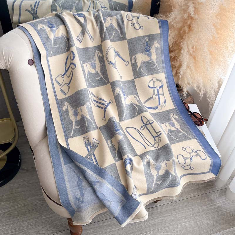 Tassel Fringe Double-Sided Scarf – Frayed Edge Wrap, 185 × 65 cm