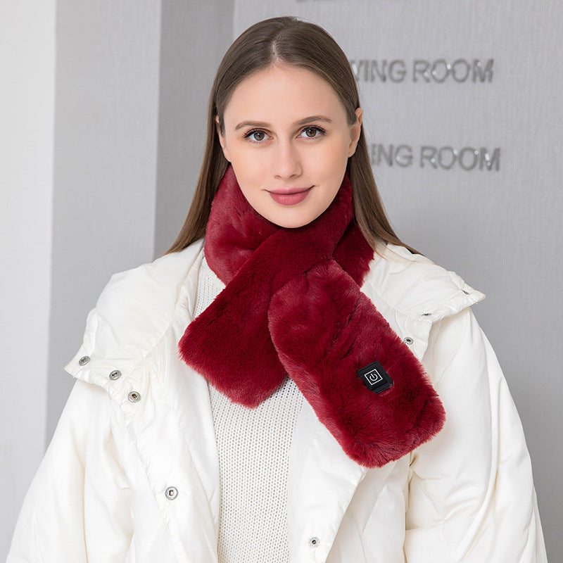 USB Heated Neck Warmer Scarf – 3 Heat Levels, 5 Colors